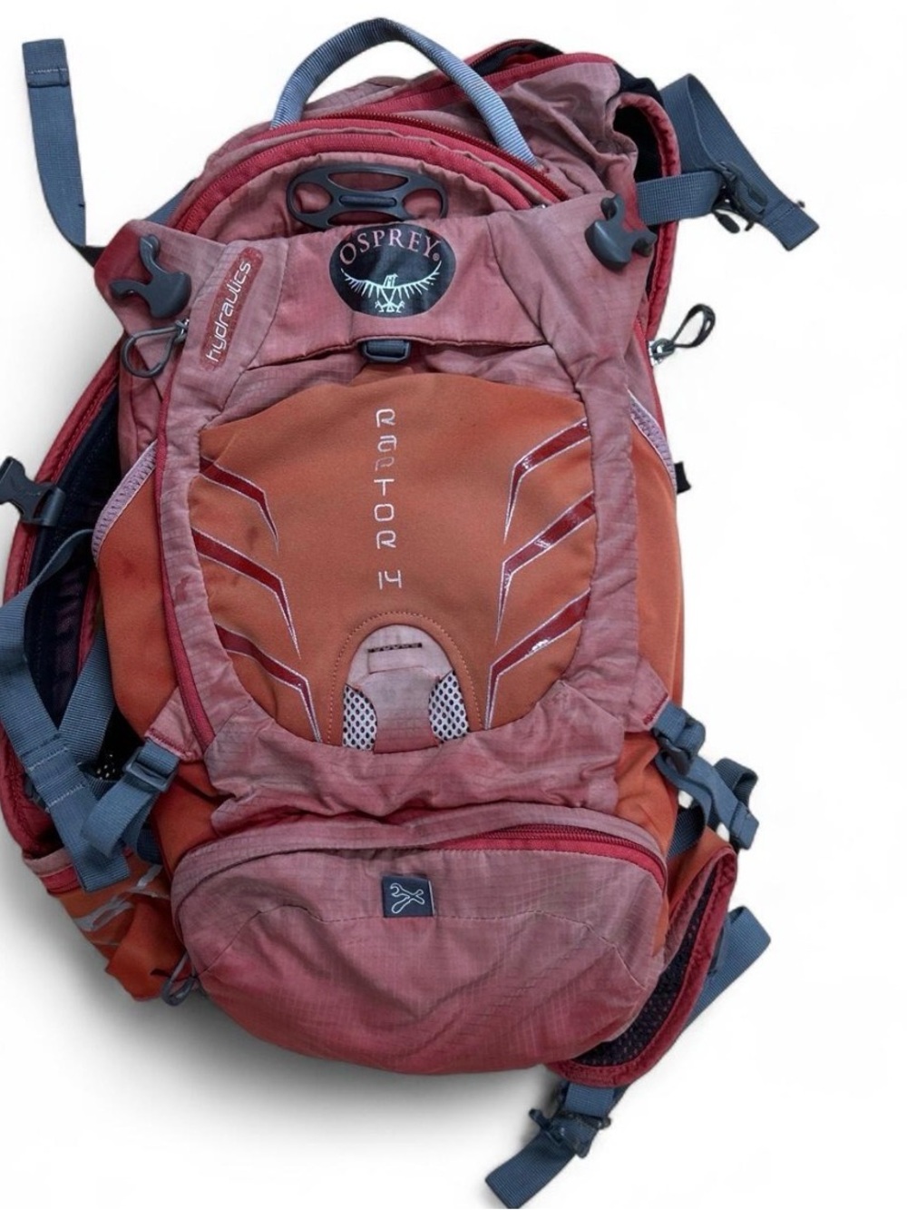 OSPREY Raptor 14 Backpack in Red and Orange